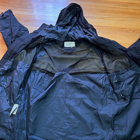 Eddie Bauer Small Gore-Tex Hooded Rain Coat Black Waterproof Light Vented - Picture 6 of 9